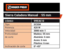 Sierra Caladora Dowen Pagio Manual 55 Mm 420w –c.9993610